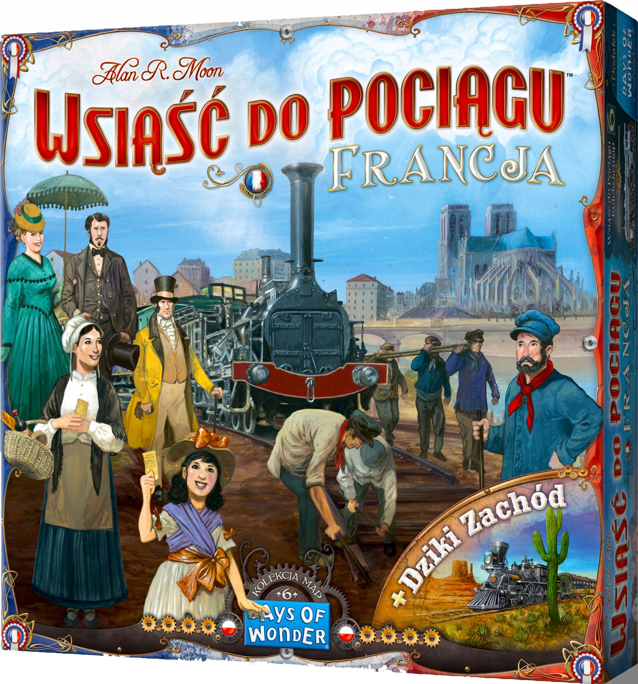 Ticket to Ride: Kolekcia máp 6 - Spoločenská hra Francúzsko a rebeli z Divokého západu